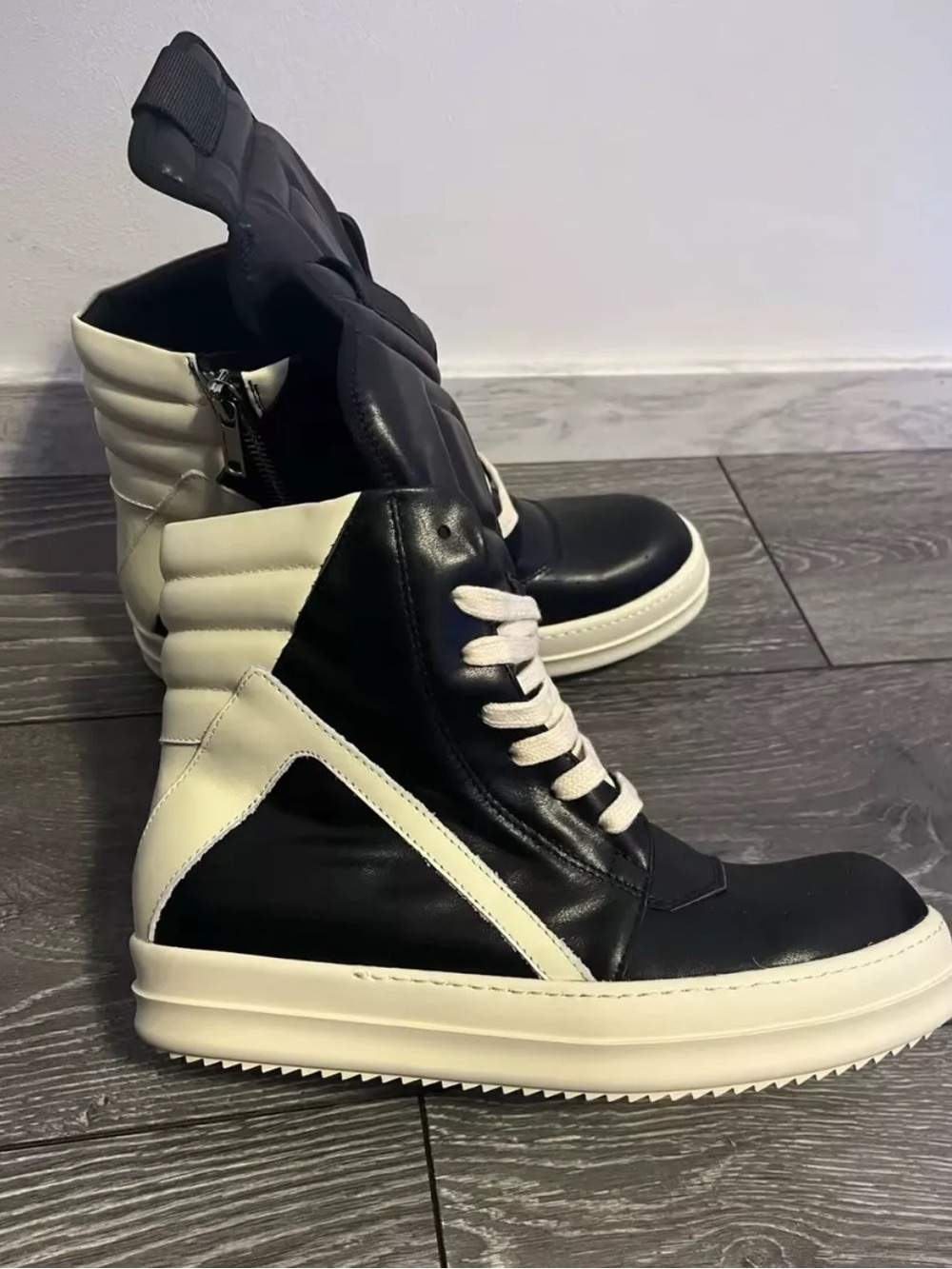 Rick Owen Geobasket Regular Lace High Top Shoes
